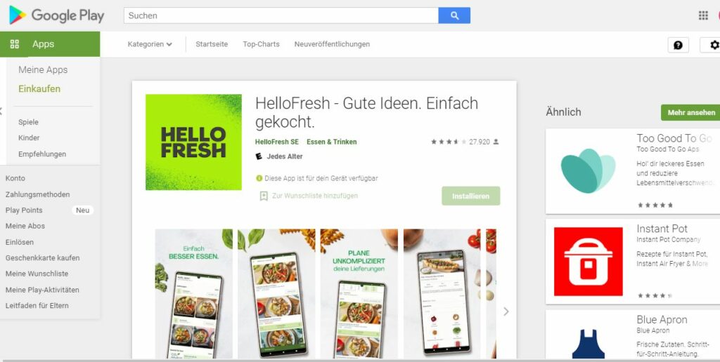 HelloFresh Android App