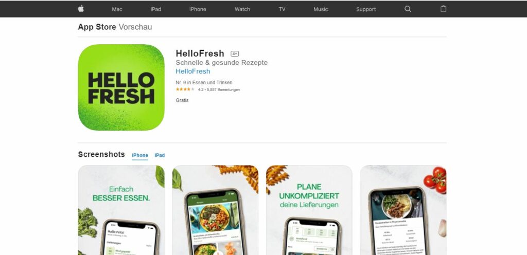 HelloFresh iOS App