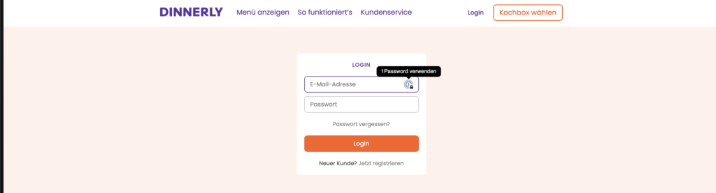 Dinnerly-Login