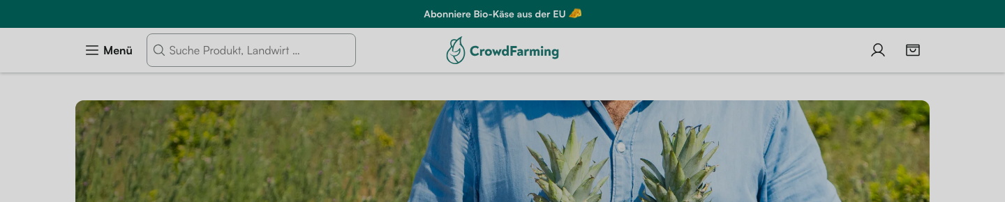 Startseite von CrowdFarming, unter der marktschwaermer.de heute firmiert