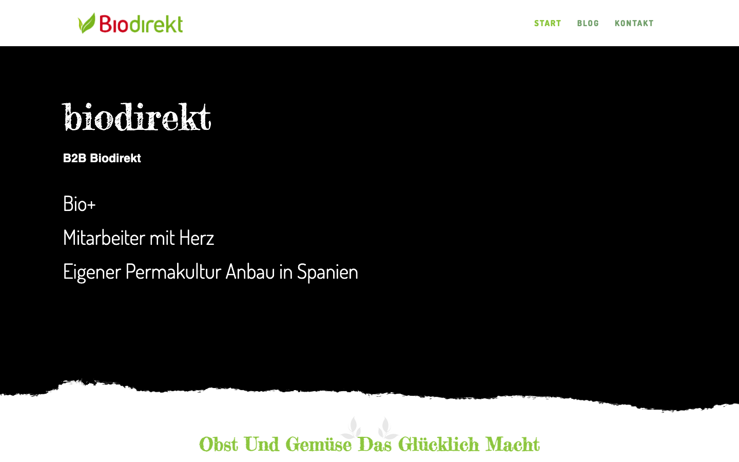 Startseite von Biodirekt, B2B-Anbieter für Bio-Gemüsekisten für Unternehmen