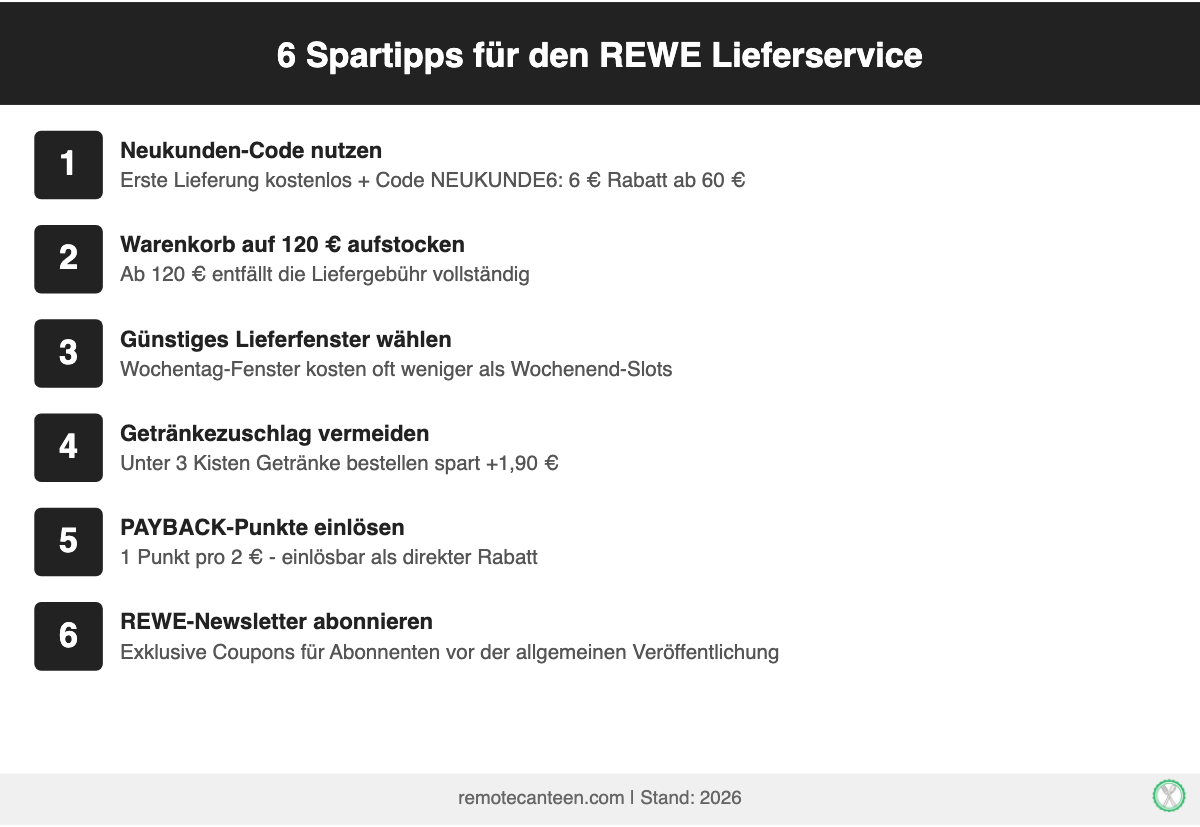 6 Spartipps für den REWE Lieferservice