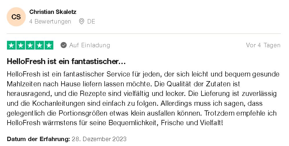 5-Sterne-Bewertung auf Trustpilot