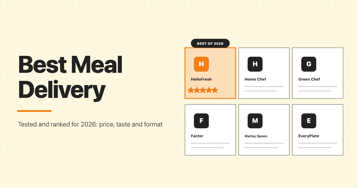Best meal delivery services 2026 ranked, HelloFresh rated best overall