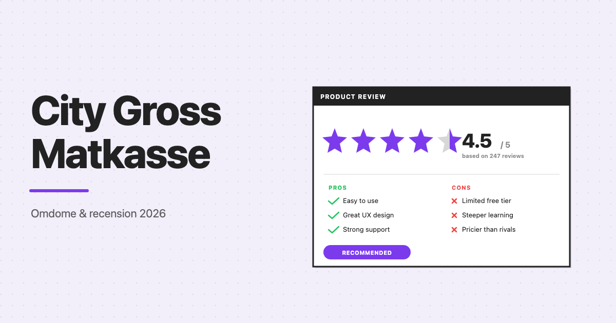 City Gross Matkasse recension 2026 – omdome, pris och leverans