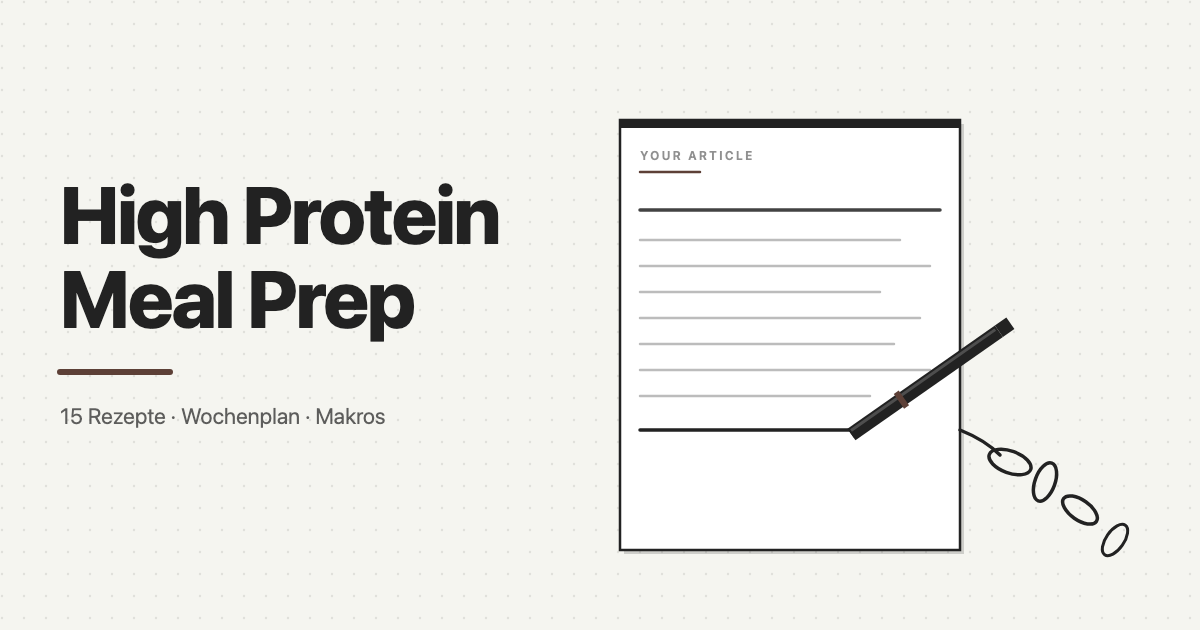 High Protein Meal Prep Rezepte Überblick