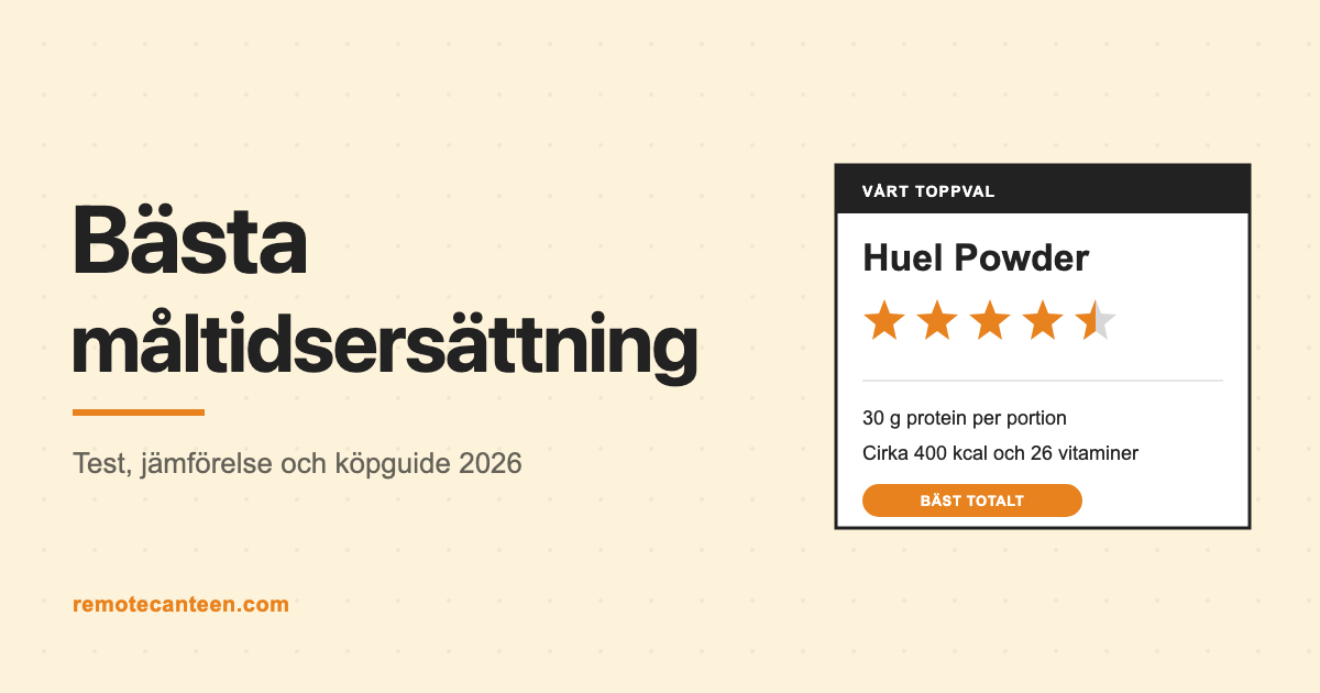 Bästa måltidsersättning 2026: Huel Powder som toppval i test och jämförelse
