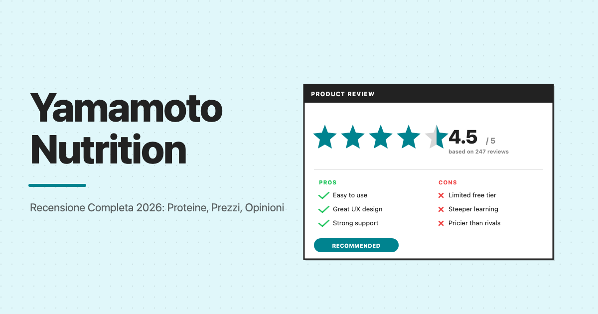 Yamamoto Nutrition: recensione completa proteine, prezzi e opinioni 2026