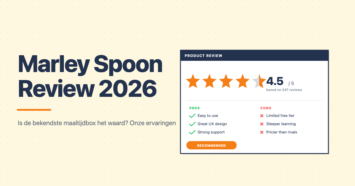 Marley Spoon review en ervaringen - maaltijdbox beoordeling