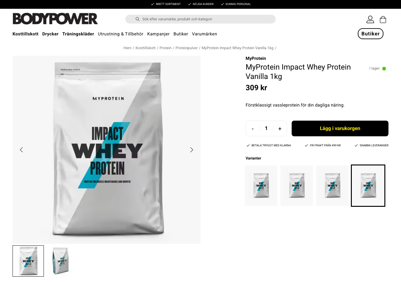 MyProtein Impact Whey Protein proteinpulver
