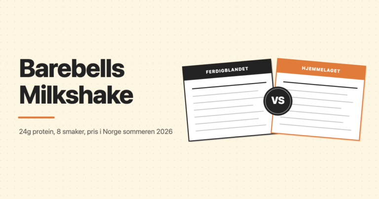 Barebells Milkshake versus hjemmelaget proteinshake