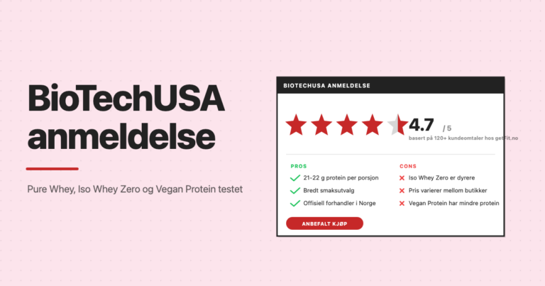 BioTechUSA anmeldelse med stjernevurdering, fordeler og ulemper