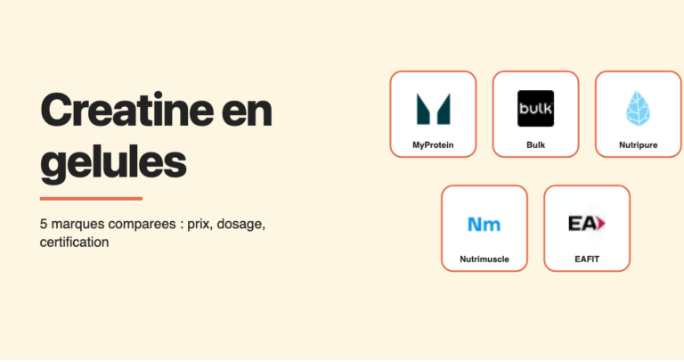 Comparatif creatine en gelules MyProtein Bulk Nutripure Nutrimuscle EAFIT