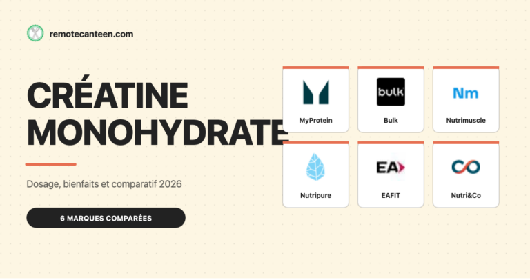 Comparatif créatine monohydrate MyProtein Bulk Nutrimuscle Nutripure EAFIT Nutri&Co