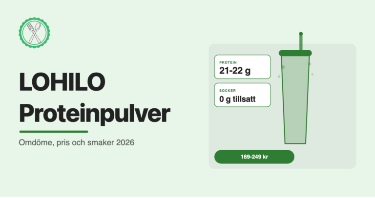 LOHILO proteinpulver omdöme, näringsvärde och pris 2026