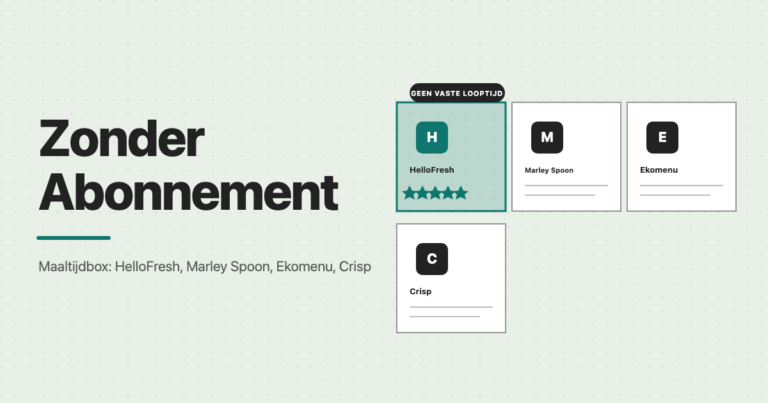 Maaltijdbox zonder abonnement: HelloFresh, Marley Spoon, Ekomenu en Crisp vergeleken