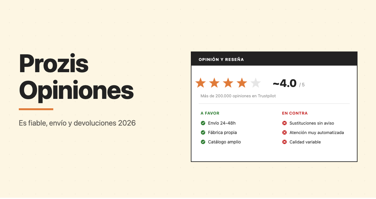 Prozis opiniones: es fiable, envio y devoluciones 2026