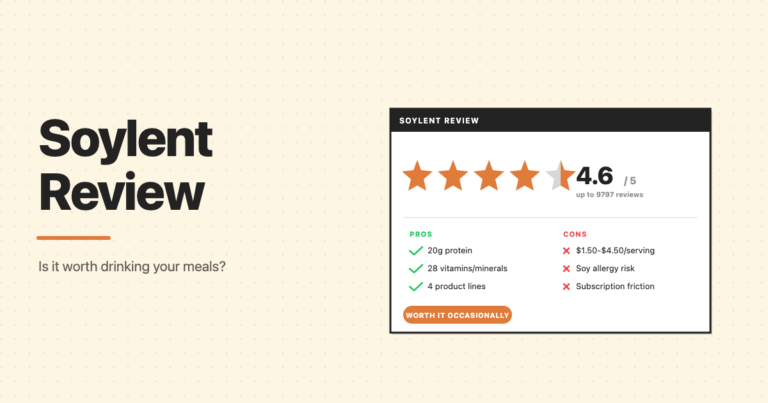 Soylent Review: star rating, pros and cons summary