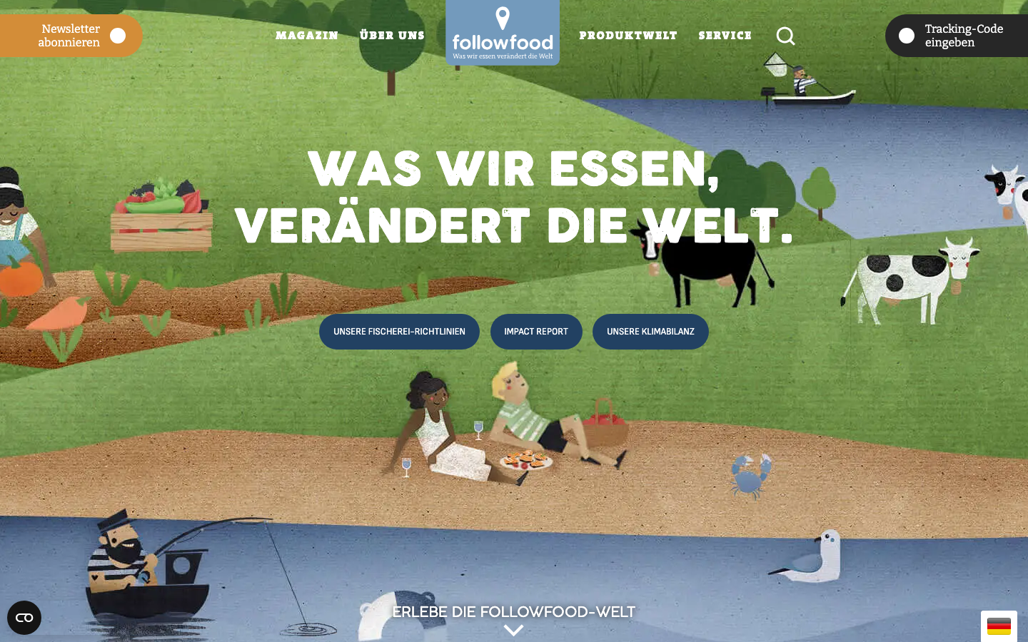 Startseite von followfood mit veganen Bio-Fertiggerichten