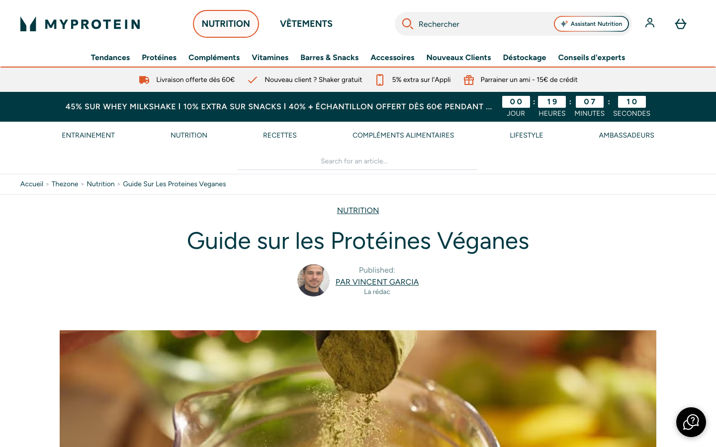 Guide MyProtein sur les proteines veganes et le Vegan Protein Blend