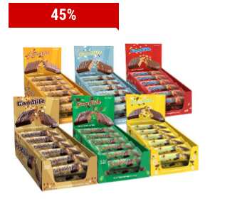 GoodLife proteinbar i flere smagsvarianter, produktfoto fra forhandler