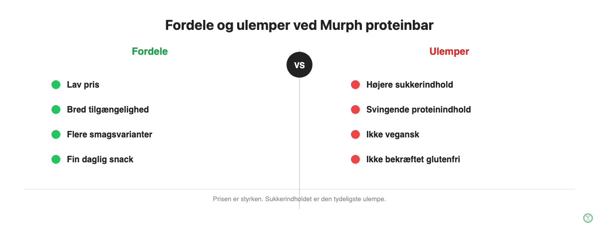 Fordele og ulemper ved Murph proteinbar