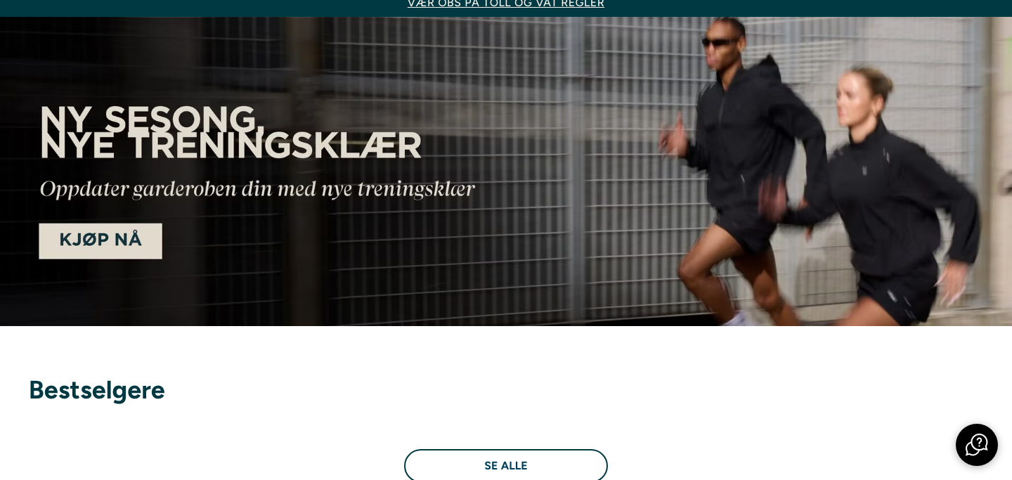 Skjermbilde av myprotein.no nettbutikk forside med toll og mva varsel
