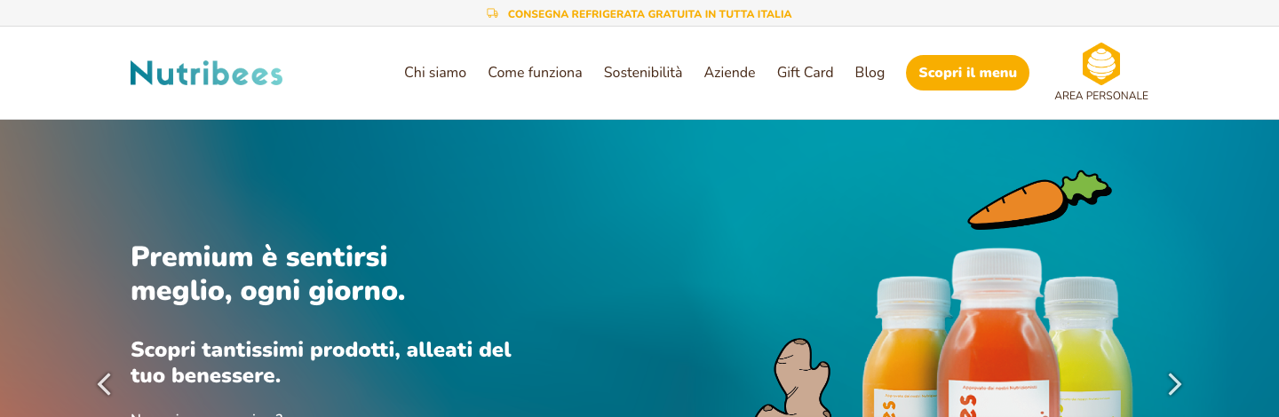 Homepage ufficiale di NutriBees