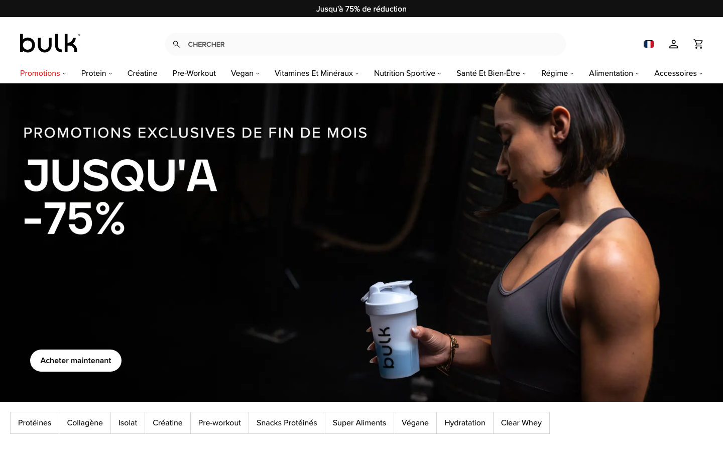 Page d accueil du site Bulk France