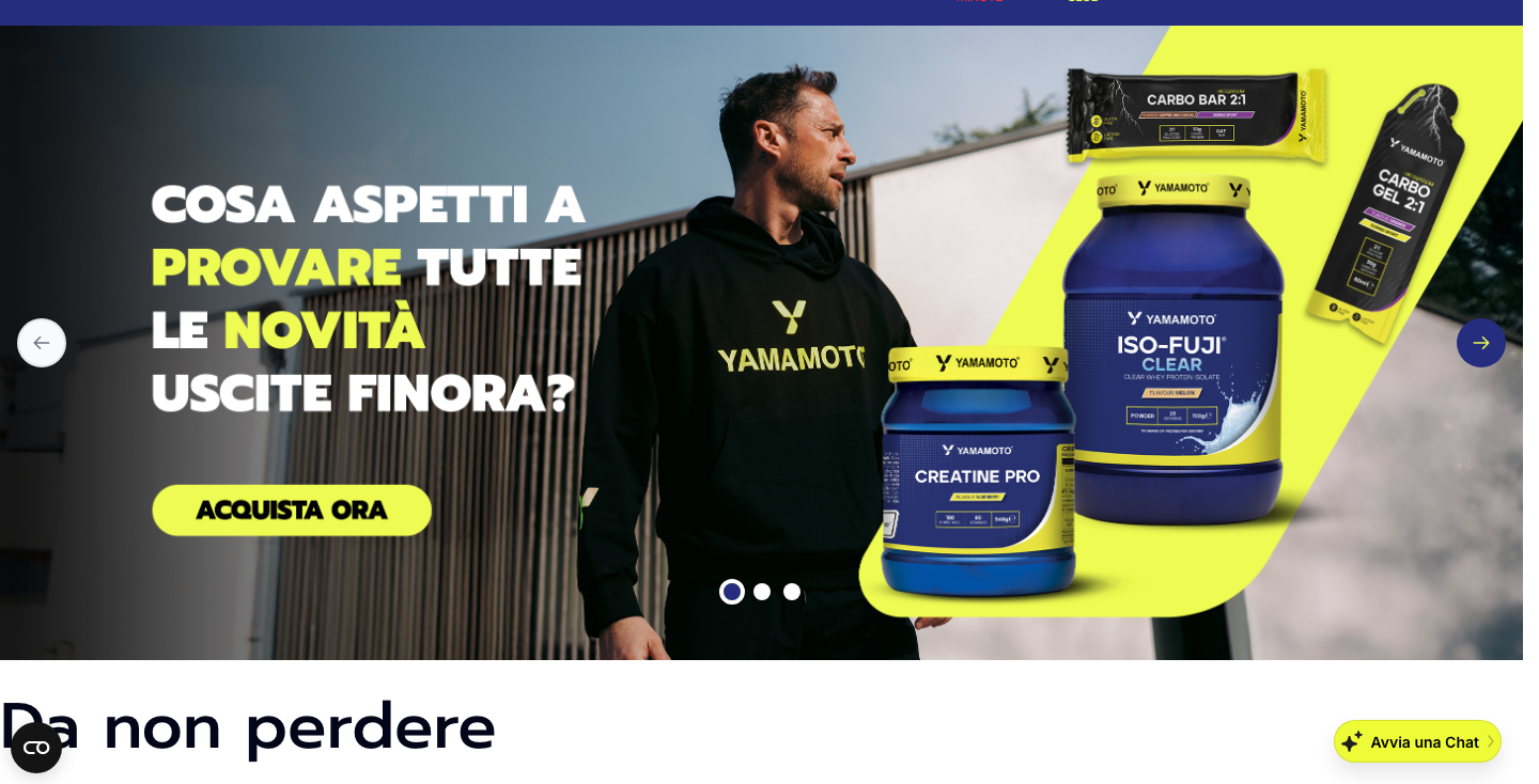 Page d'accueil Yamamoto Nutrition présentant le pot Iso-Fuji