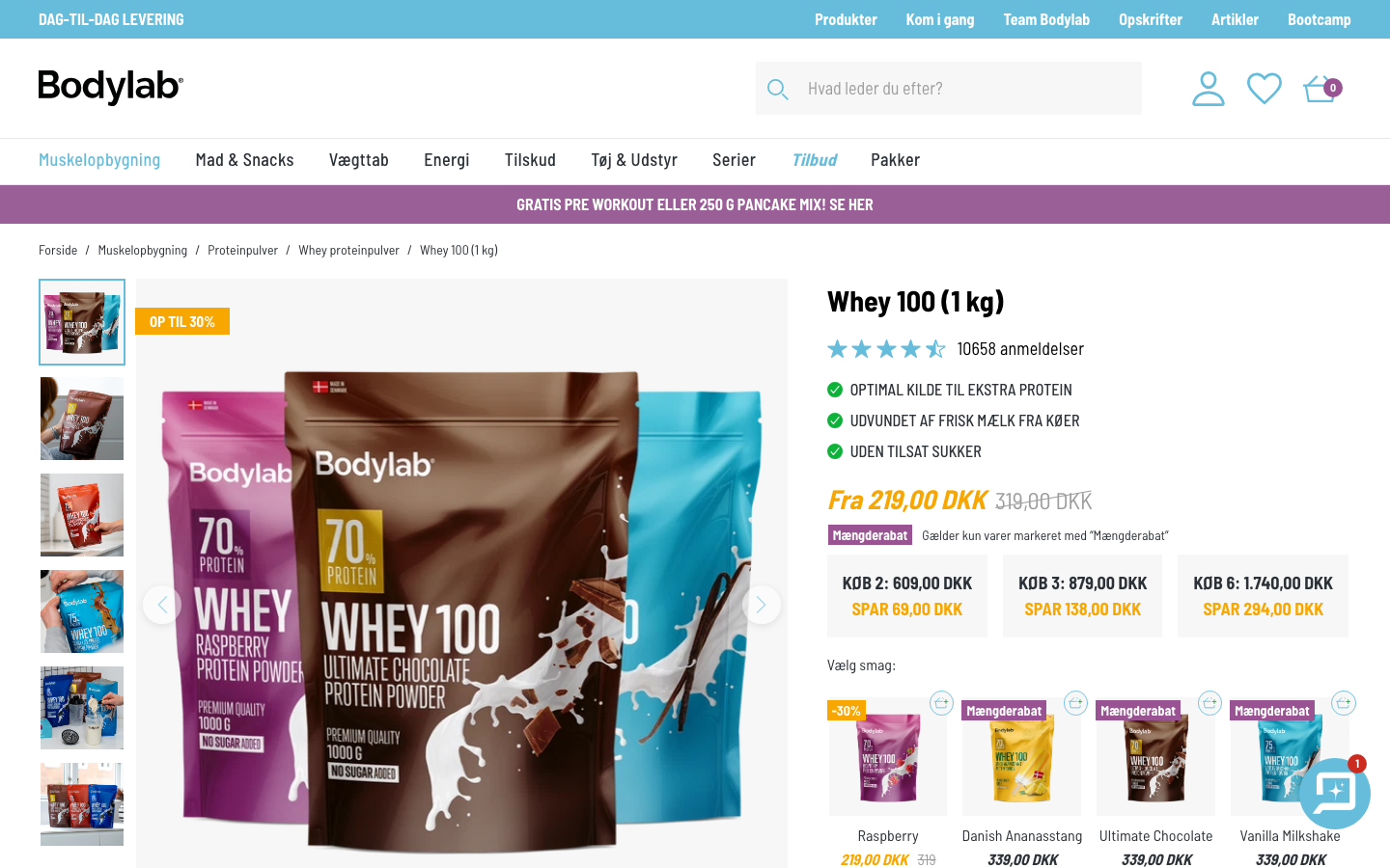Bodylab Whey 100 (1 kg) på den officielle produktside