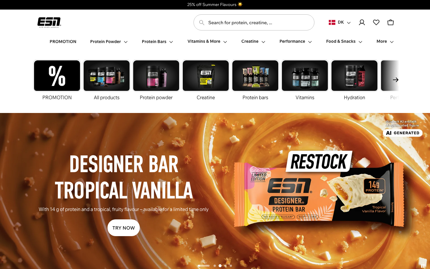 ESN's danske webshop (dk.esn.com)