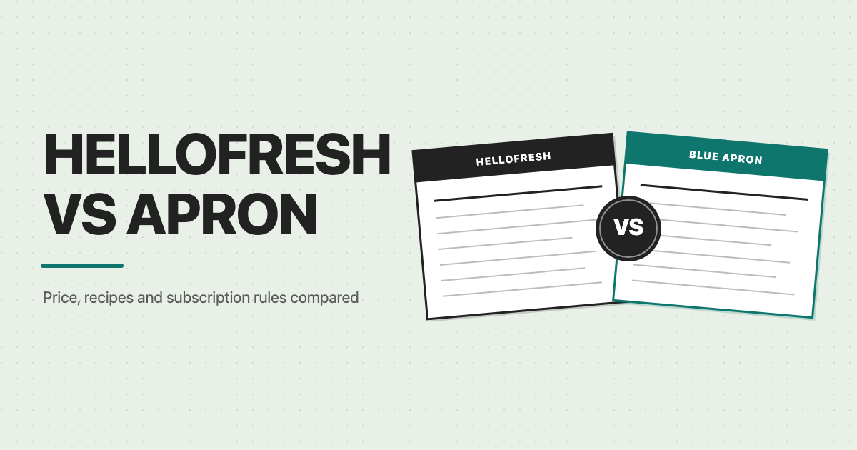 HelloFresh vs Blue Apron meal kit comparison