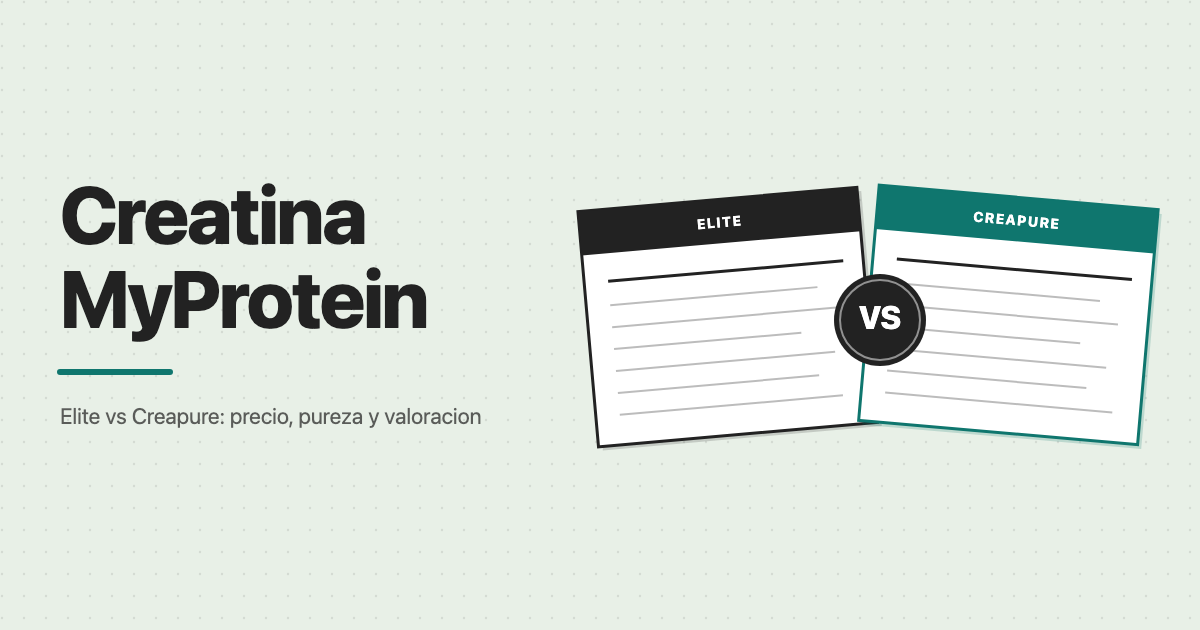 Comparacion Creatina MyProtein Elite vs Creapure