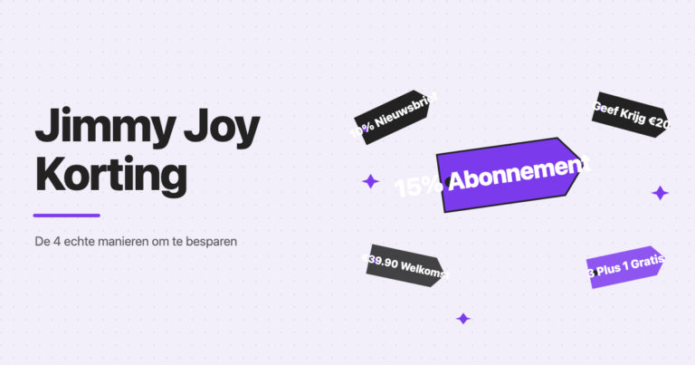 Jimmy Joy kortingscode featured image met de vier echte kortingsregelingen