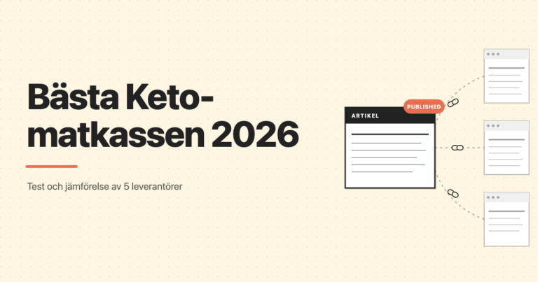 Bästa keto-matkassen 2026, jämförelse av 5 svenska leverantörer