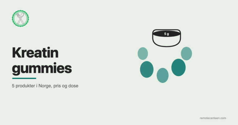 Kreatin gummies: 5 produkter i Norge, pris og dose