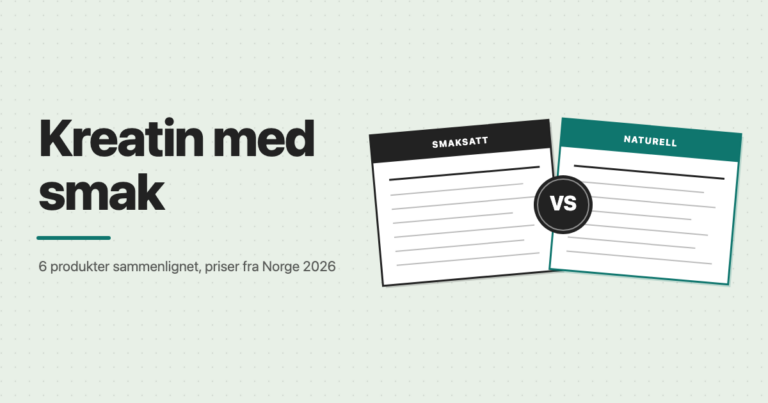 Kreatin med smak sammenlignet med naturell kreatin