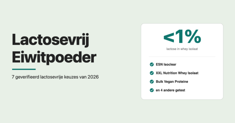 Lactosevrij eiwitpoeder: 7 geverifieerd lactosevrije keuzes 2026