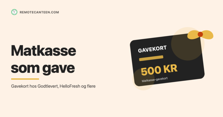 Gavekort til matkasse som gave, illustrert med et gavekort på 500 kroner