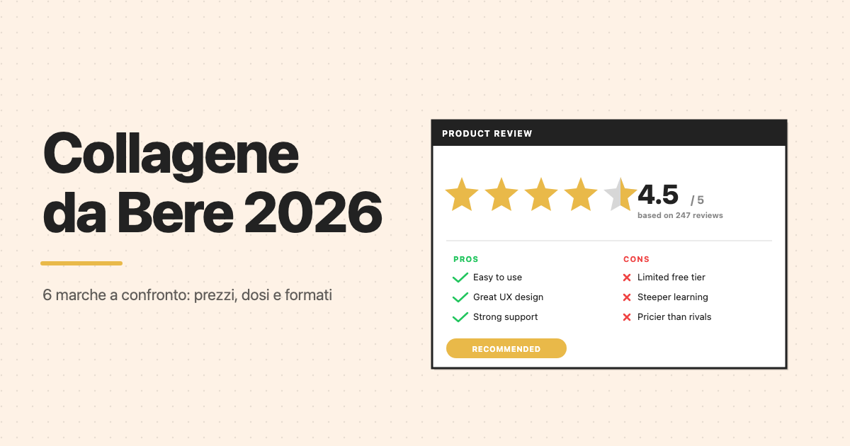 Miglior collagene da bere 2026: confronto