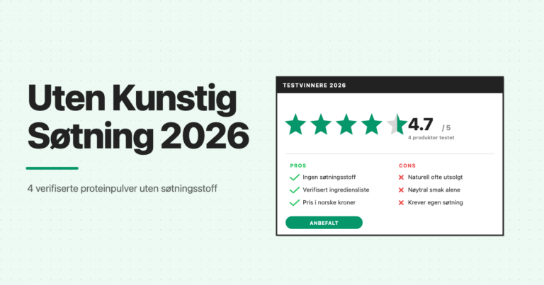 Proteinpulver uten kunstig søtning, 4 testvinnere 2026