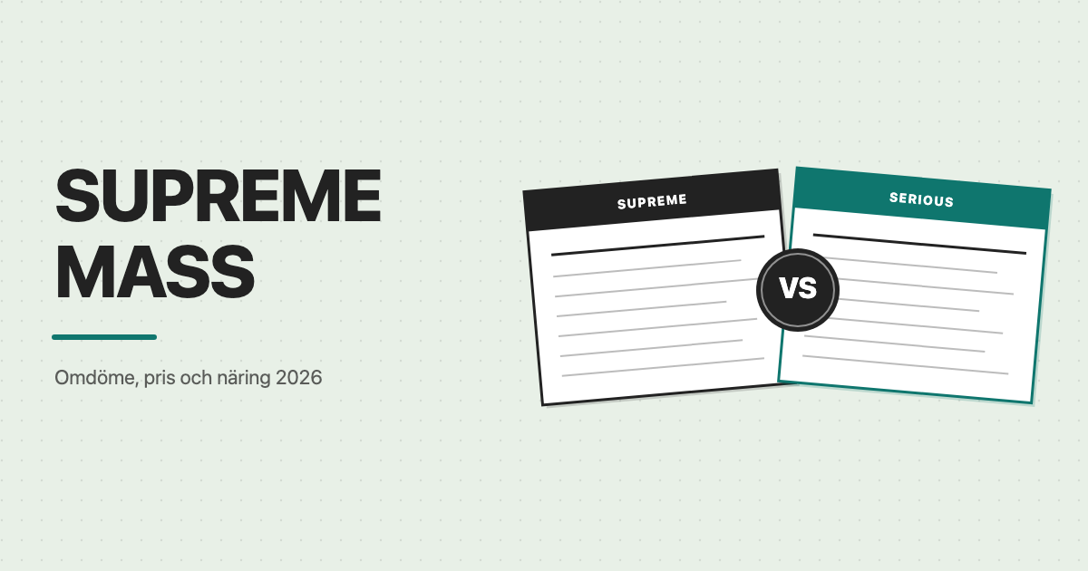Supreme Mass jämfört med Serious Mass gainer omdöme 2026