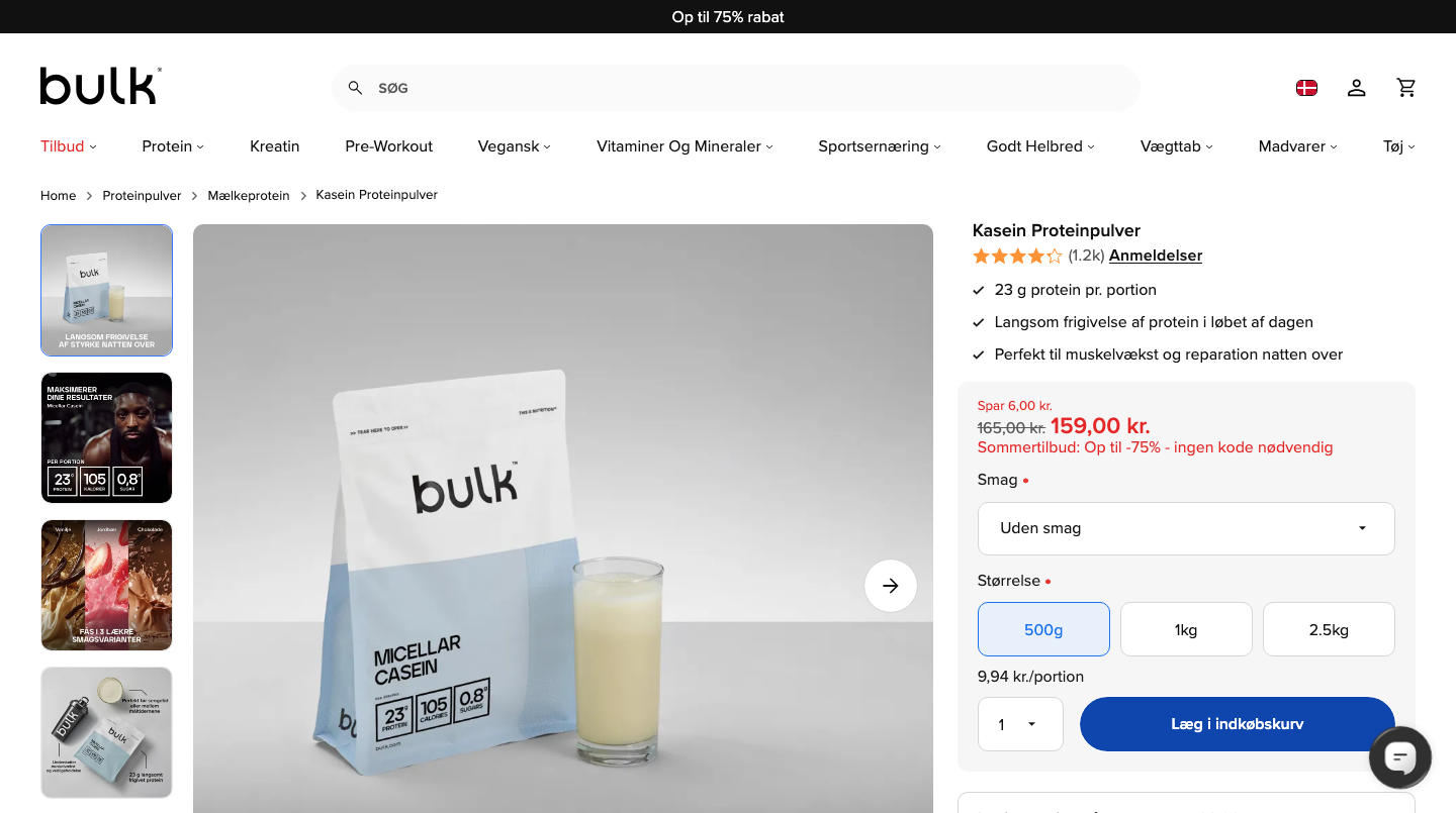 Bulk 100% Micellar Casein kasein proteinpulver produktside