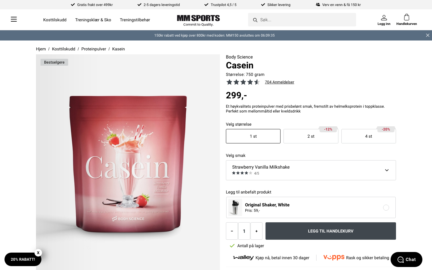 MM Sports Body Science Casein produktside
