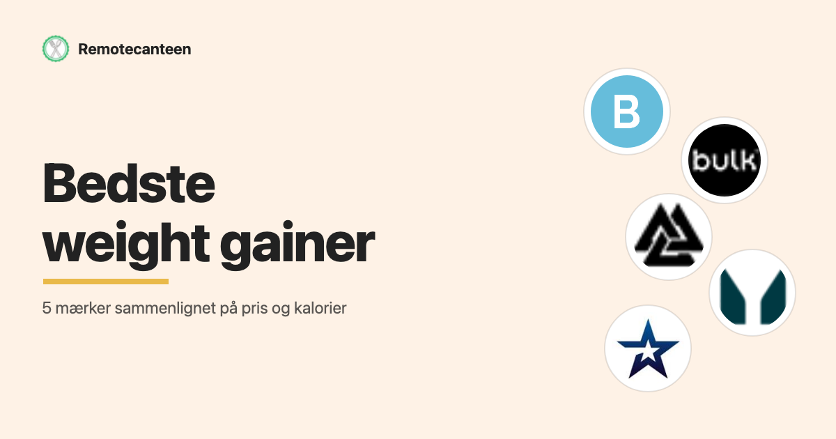 Bedste weight gainer 2026, fem mærker sammenlignet