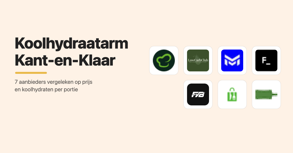 Koolhydraatarme kant-en-klaarmaaltijden: 7 aanbieders vergeleken op prijs en koolhydraten