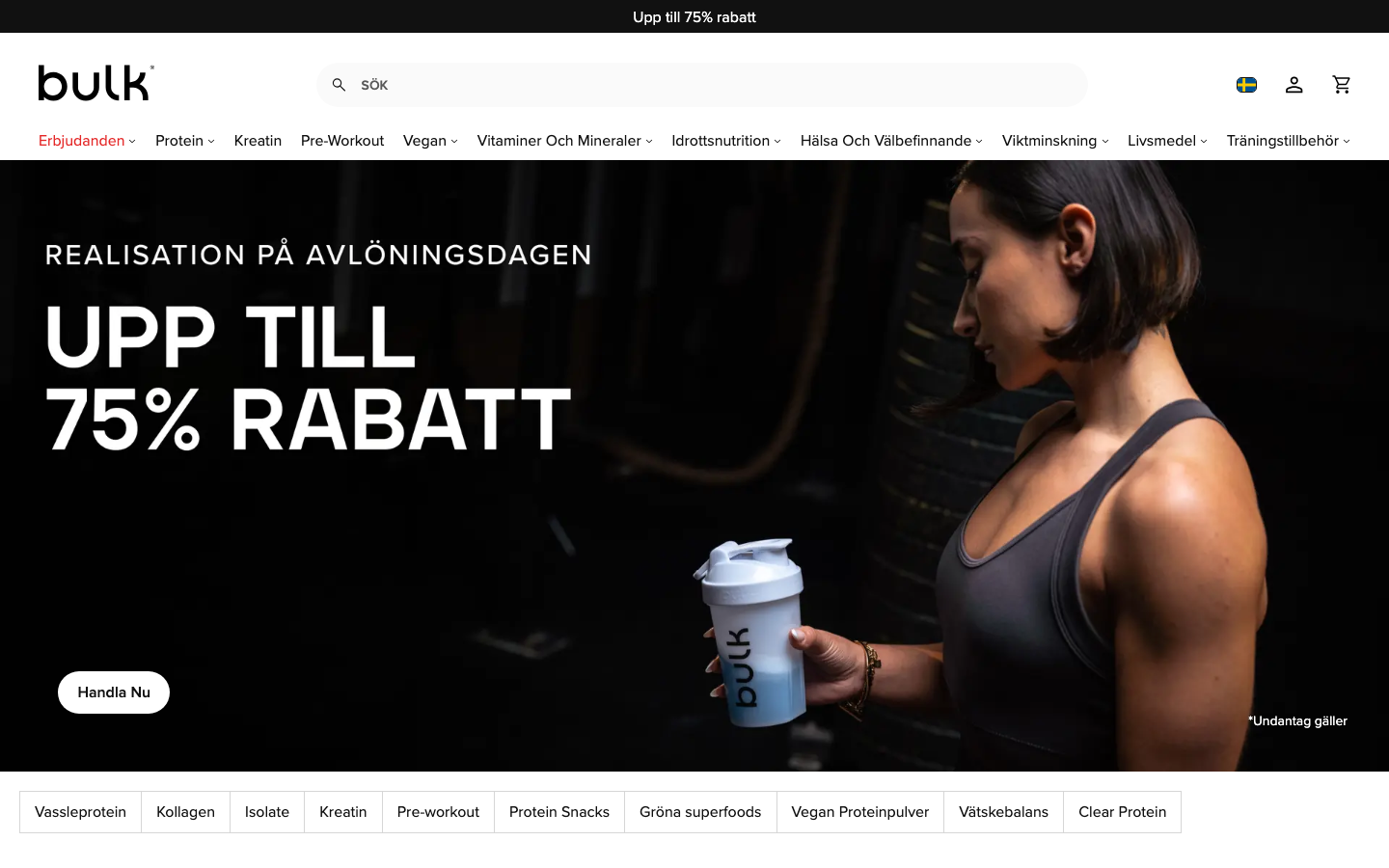 Bulks svenska startsida