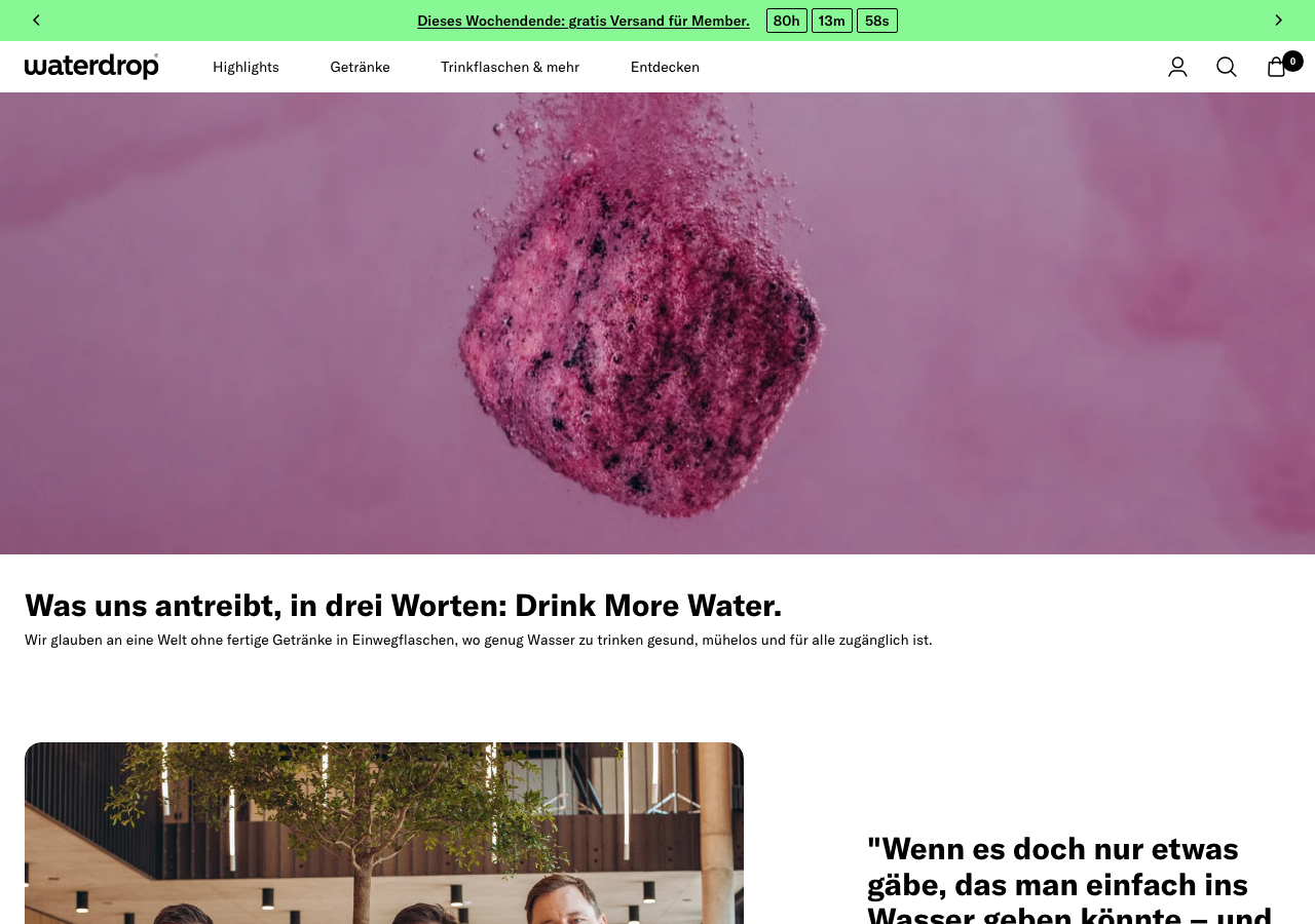 Waterdrop Microdrink Produktseite